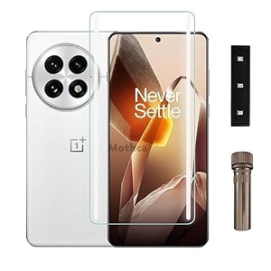 glaze accessories tempered glass screen protector compatible for oneplus 12  13 with edge to edge coverage and with easy installation kit
