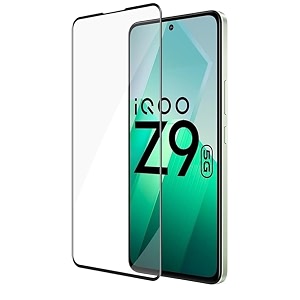 glaze accessories tempered glass screen protector compatible for iqoo z9 5g with edge to edge coverage and with easy installation kit