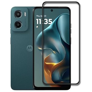 glaze accessories tempered glass screen protector compatible for motorola g64 with edge to edge coverage and with easy installation kit