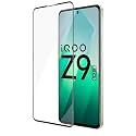 Glaze Accessories Tempered Glass Screen Protector Compatible For IQoo Z9 5G with Edge to Edge Coverage and with Easy Installation Kit