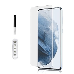 tempered glass design for samsung galaxy s21 ultra advanced border less full edge to edge 3d curved uv screen protector and easy installation kit