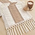 FEXIA Fall Boho Table Runner 12x72 for Home Decor Tassels