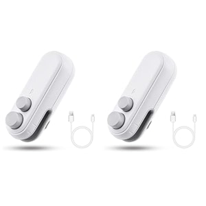 portable mini sealing machine 2 in 1 usb rechargeable magnetic bag sealer heat seal with cutter plastic bags packing machine home appliances mini sealer 2