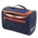 Hanging Toiletry Bag Travel Organizer for Women &amp; Men | Large Cosmetic Makeup Organizer Pouch with Hook | Waterproof Travel Pouches | Suitcase &amp; Luggage Organizer Bag for Travelling (Navy Blue)