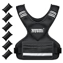 Feyachi Adjustable Weighted Vest, 3-32lb Vest with 6 Ironsand weights