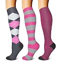 FEYHAY Copper Compression Socks (3 Pairs) 15-20 mmHg Circulation is Best Athletic &amp; Daily for Men &amp; Women, Running, Climbing