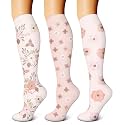 FEYHAY Copper Compression Socks (3 Pairs) 15-20 mmHg Circulation is Best Athletic &amp; Daily for Men &amp; Women, Running, Climbing