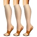 FEYHAY Copper Compression Socks (3 Pairs) 15-20 mmHg Circulation is Best Athletic &amp; Daily for Men &amp; Women, Running, Climbing