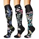 FEYHAY Copper Compression Socks (3 Pairs) 15-20 mmHg Circulation is Best Athletic &amp; Daily for Men &amp; Women, Running, Climbing