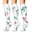 FEYHAY Copper Compression Socks (3 Pairs) 15-20 mmHg Circulation is Best Athletic &amp; Daily for Men &amp; Women, Running, Climbing