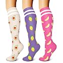 FEYHAY Copper Compression Socks (3 Pairs) 15-20 mmHg Circulation is Best Athletic &amp; Daily for Men &amp; Women, Running, Climbing