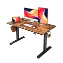 FEZIBO Electric Standing Desk, 48 x 24 Inches Height Adjustable Stand up Desk, Sit Stand Home Office Desk, Computer Workstation, Vintage Brown