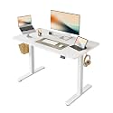 FEZIBO Electric Standing Desk Height Adjustable, 40 x 24 Inches Sit Stand up Desk, Home Office Computer Desk Rising Memory Presets (White)