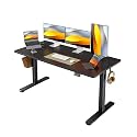 FEZIBO Electric Standing Desk Height Adjustable, 55 x 24 Inches Sit Stand up Desk, Home Office Computer Desk Rising Memory Presets (Black)