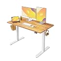 FEZIBO Electric Standing Desk Height Adjustable, 48 x 24 Inches Sit Stand up Desk, Home Office Computer Desk Rising Memory Presets (Light Rustic)