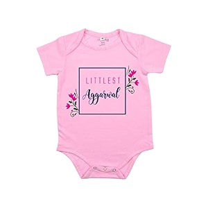 fflirtygo baby wear cotton infants jumpsuit  rompers half sleeves  onesie  body suit  sleepsuit multi-color romper for boys and girls surname aggarwal color pink and blue