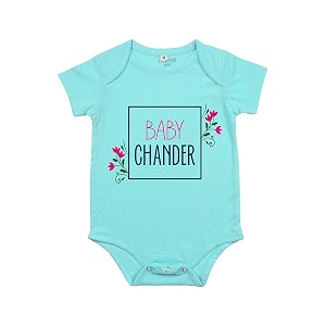 fflirtygo baby wear cotton jumpsuitbody suit multi-color romper for boys and girls surname chander color blue and green