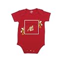 Fflirtygo Baby Wear Cotton Jumpsuit/Body Suit/sleepsuit Multi-Color Romper for Boys and Girls Surname Ali Color Red and White