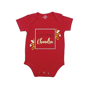fflirtygo baby wear cotton rompers half sleeves  infants onesie  jumpsuit  body suit multi-color romper for boys and girls surname chandra color red and white and green