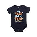 Fflirtygo Chachi Says I'm Perfect Printed Romper Baby Wear Cotton Infants Half sleeve romper/bodysuit Navy Blue Color for Boys and Girls