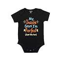 Fflirtygo Chachi Says I'm Perfect Printed Romper Baby Wear Cotton Infants Half sleeve romper/bodysuit Black Color for Boys and Girls
