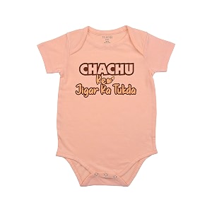 fflirtygo chachu ke jigar ka tukda printed romper baby wear cotton infants half sleeve romperbodysuit peach color for boys and girls