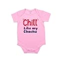 Fflirtygo Chill Like My Chachu Printed Romper Baby Wear Cotton Jumpsuit/sleepsuit Dress Pink Color for Boys and Girls
