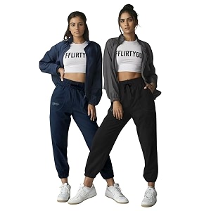 Fflirtygo Cotton Solid Joggers Track Pant Solid