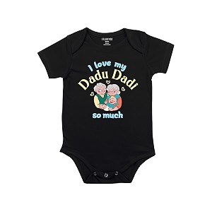 fflirtygo i love my dadu dadi so much romper baby wear cotton infants sleepsuitonesizekids dress dress black color for boys and girls