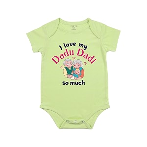 fflirtygo i love my dadu dadi so much romper baby wear cotton infants sleepsuitkids dress dress green color for boys and girls