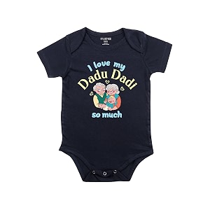 fflirtygo i love my dadu dadi so much romper baby wear cotton infants sleepsuitkids dress dress navy blue color for boys and girls