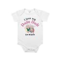 Fflirtygo I Love My Dadu Dadi So Much Romper Baby Wear Cotton Infants sleepsuit/Onesize/kids dress Dress White Color for Boys and Girls