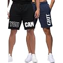Fflirtygo Men's Cotton Gym Shorts Half Pant, Printed Graphic Sports Wear