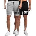 Fflirtygo Men's Cotton Gym Shorts Half Pant, Printed Graphic Sports Wear