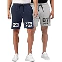 Fflirtygo Men's Cotton Gym Shorts Half Pant, Printed Graphic Sports Wear