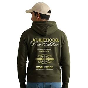 Fflirtygo Mens Printed Hoodie for Man
