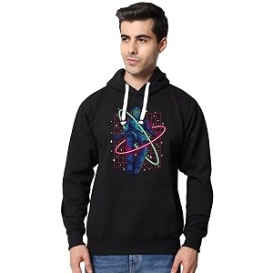 Fflirtygo Mens Printed Hoodie for Man
