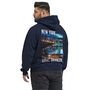 Fflirtygo Mens Printed Hoodie for Man