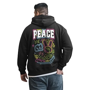 Fflirtygo Mens Printed Hoodie for Man