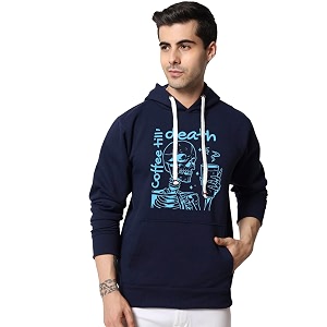 Fflirtygo Mens Printed Hoodie for Man