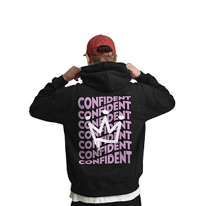 Fflirtygo Mens Printed Hoodie for Man