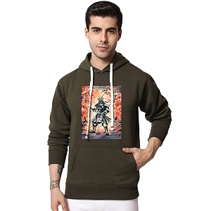 Fflirtygo Mens Printed Hoodie for Man