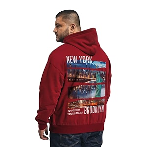 Fflirtygo Mens Printed Hoodie for Man