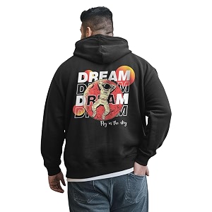 Fflirtygo Mens Printed Hoodie for Man
