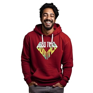 Fflirtygo Mens Printed Hoodie for Man