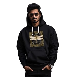Fflirtygo Mens Printed Hoodie for Man