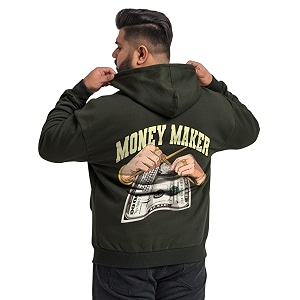 Fflirtygo Mens Printed Hoodie for Man
