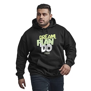 Fflirtygo Mens Printed Hoodie for Man