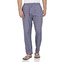 Fflirtygo Mens Super Combed Cotton Checkered Checkmate Pyjama, 100% Cotton Export Quality Fabric, Red and Navy Check Pyjama for Men, Men�s Leisure Wear, Night Wear Pajama