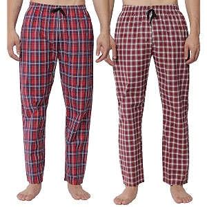 fflirtygo mens super combed cotton checkered checkmate pyjama 100 cotton export quality fabric red and navy check pyjama for men mens leisure wear night wear pajama